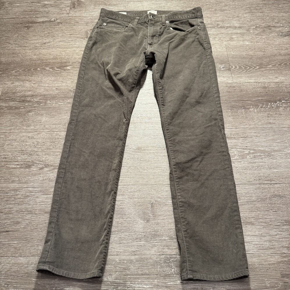 J Crew Pants Mens 31 Gray Corduroy‎ 484 Slim Cotton Preppy Heritage Minimalist
